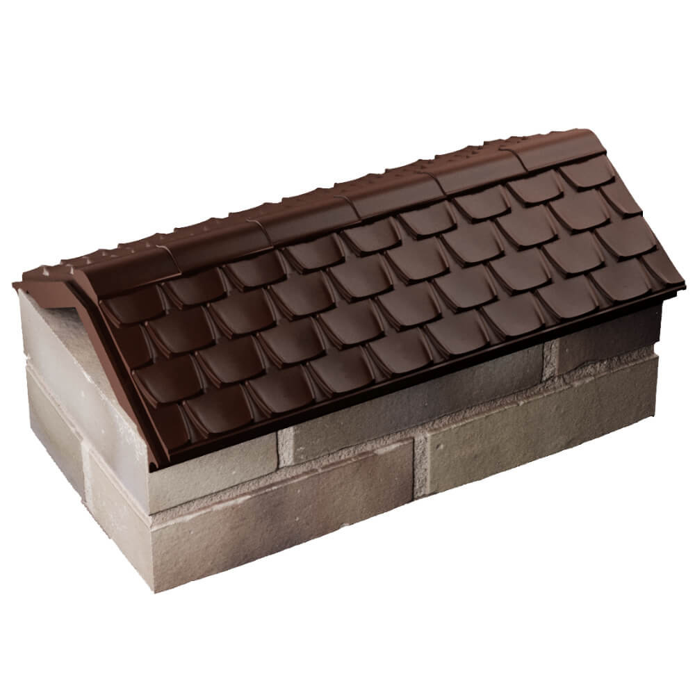 Парапет Zking Эльбрус Коричневый с посадкой на 1 кирпич (255мм) в Твери фото