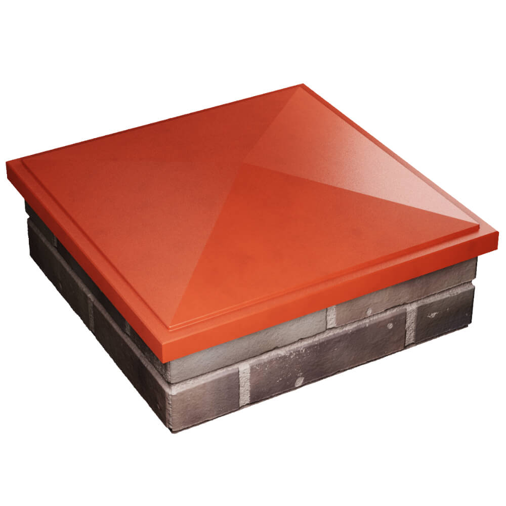 Колпак Zking БонаМоно Красный на столб 2х2 кирпича (515х515, 530х530мм) в Твери фото