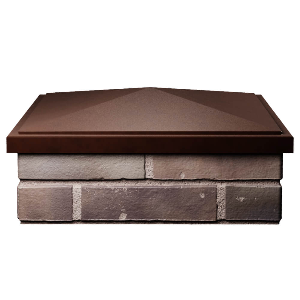 Колпак Zking БонаМоно Коричневый на столб 2х2 кирпича (515х515, 530х530мм) Тверь фото