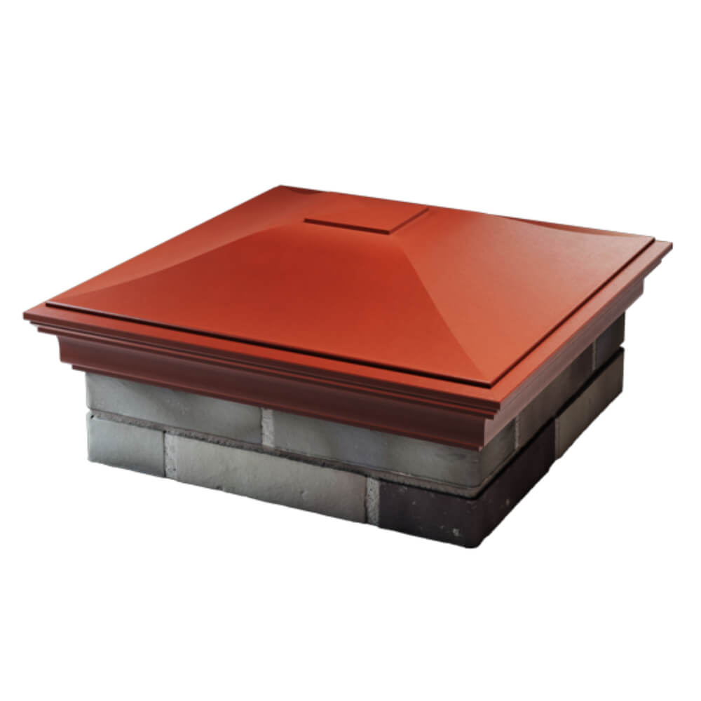 Колпак Zking Монблан Красный на столб 2х2 кирпича (515х515мм) в Твери фото