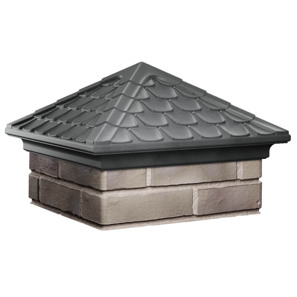 Колпак Zking Эльбрус Серый на столб 1.5х1.5 кирпича (385х385мм) в Твери фото
