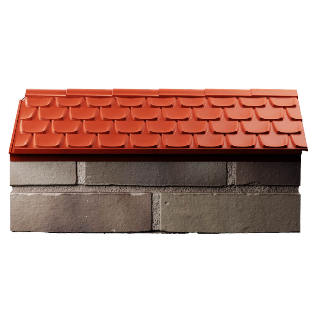 Парапет Zking Эльбрус Красный с посадкой на 1 кирпич (255мм) в Твери фото