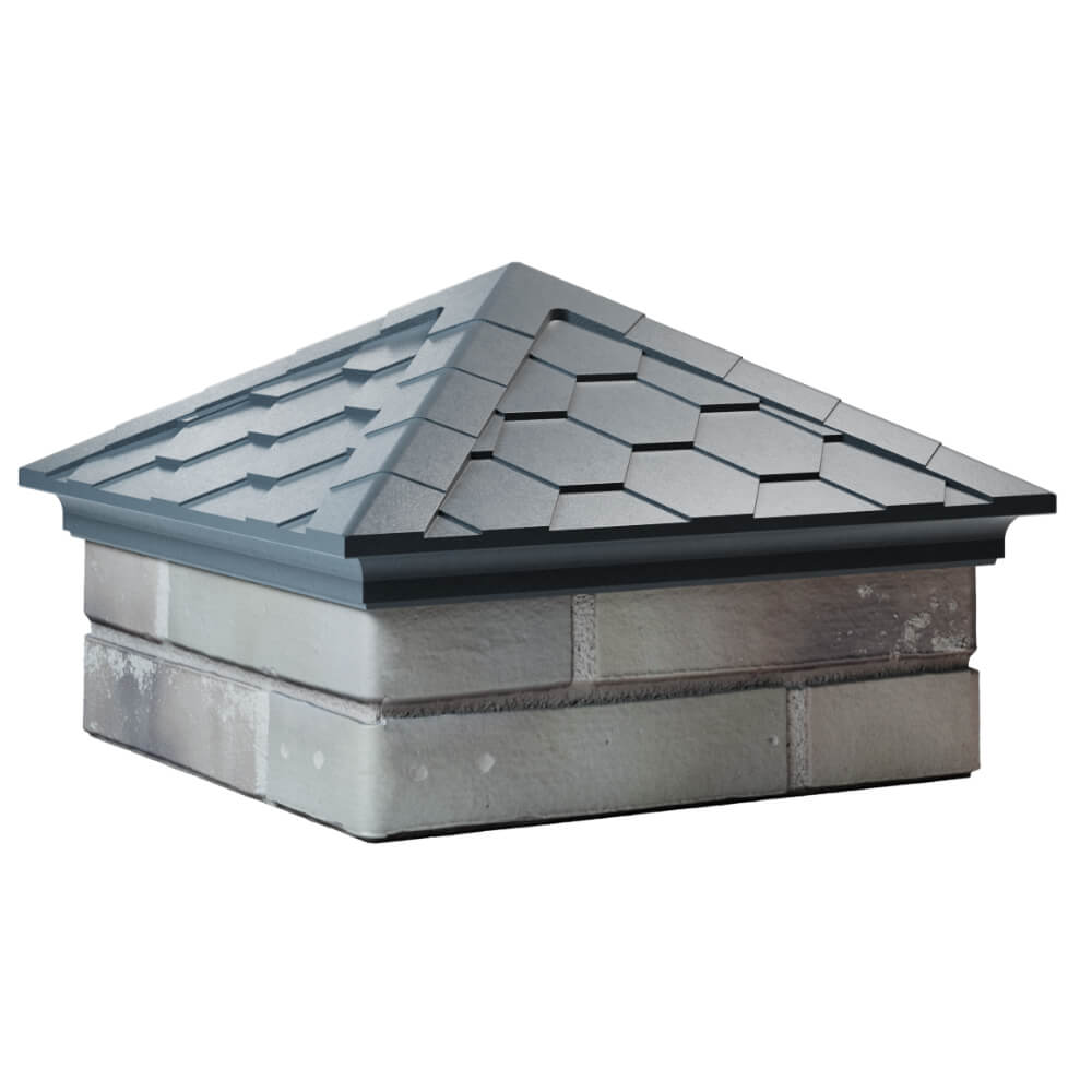 Колпак Zking Эверест Серый на столб 1.5х1.5 кирпича (390х390мм) в Твери фото