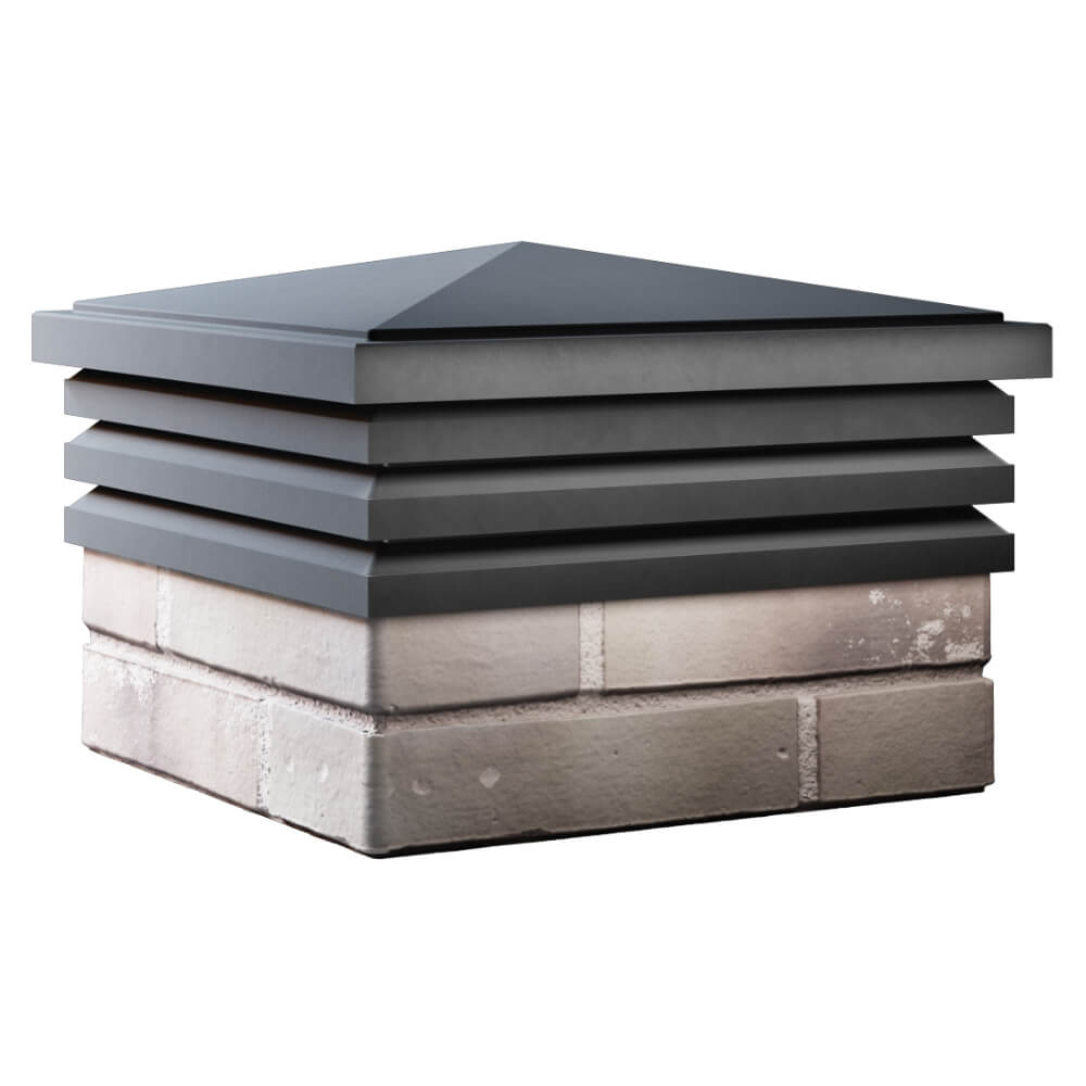 Колпак Zking Бона ХайТек Серый на столб 1.5х1.5 кирпича (385х385мм) в Твери фото