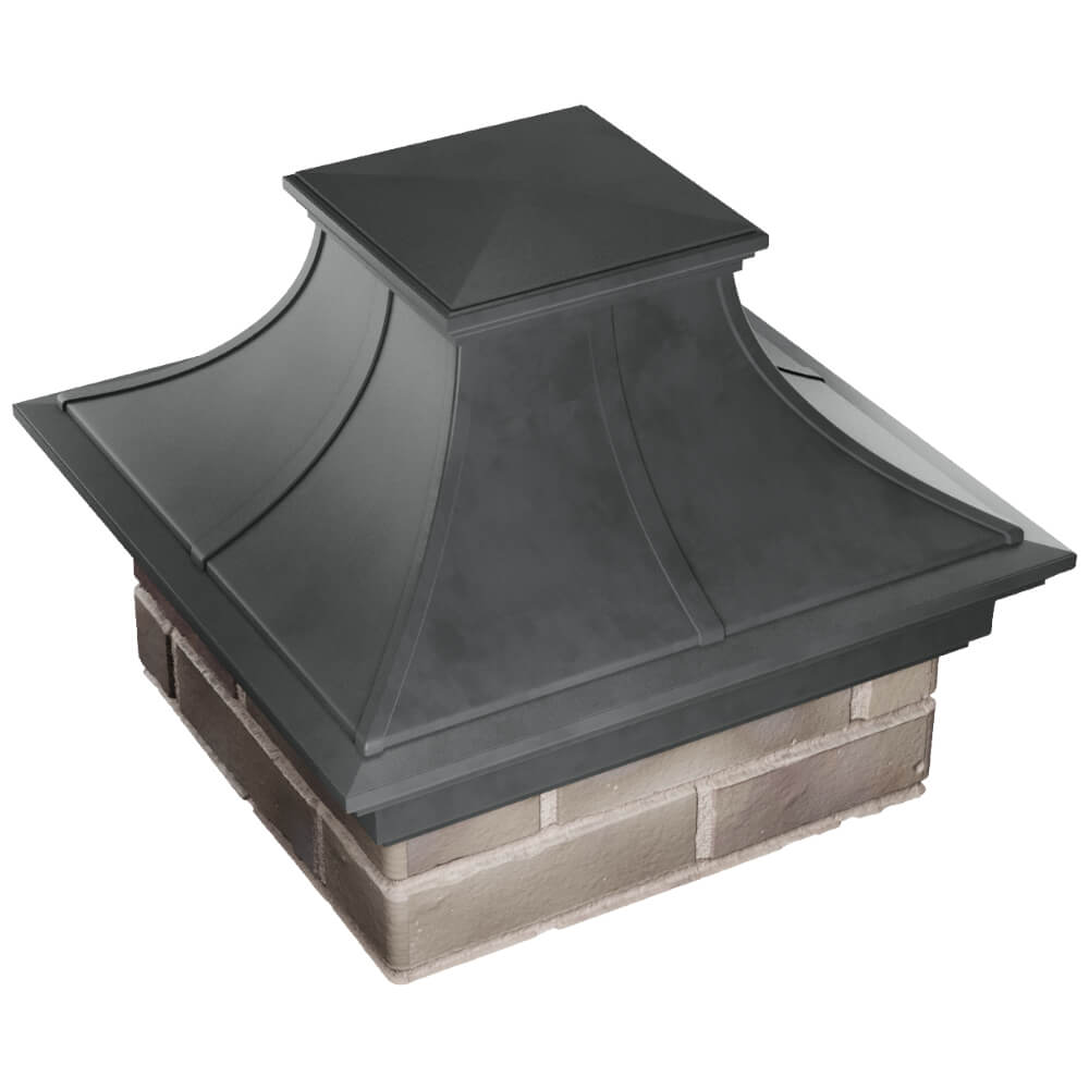 Колпак Zking Монблан Премиум Серый на столб 1.5х1.5 кирпича (385х385мм) в Твери фото