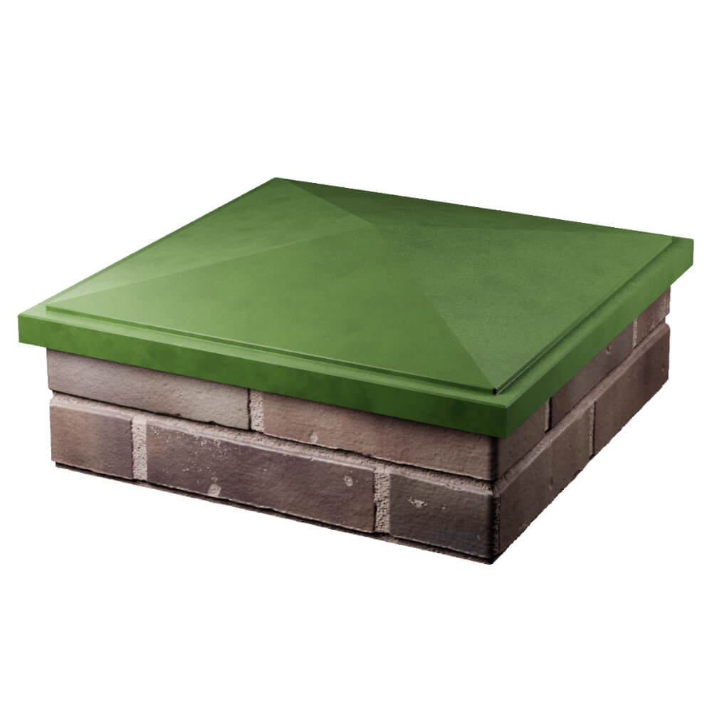 Колпак Zking БонаМоно Зеленый на столб 2х2 кирпича (515х515, 530х530мм) в Твери фото