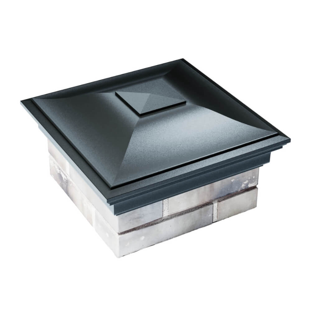 Колпак Zking Монблан Черный на столб 1.5х1.5 еврокирпича 0.7НФ (355х355мм) в Твери фото