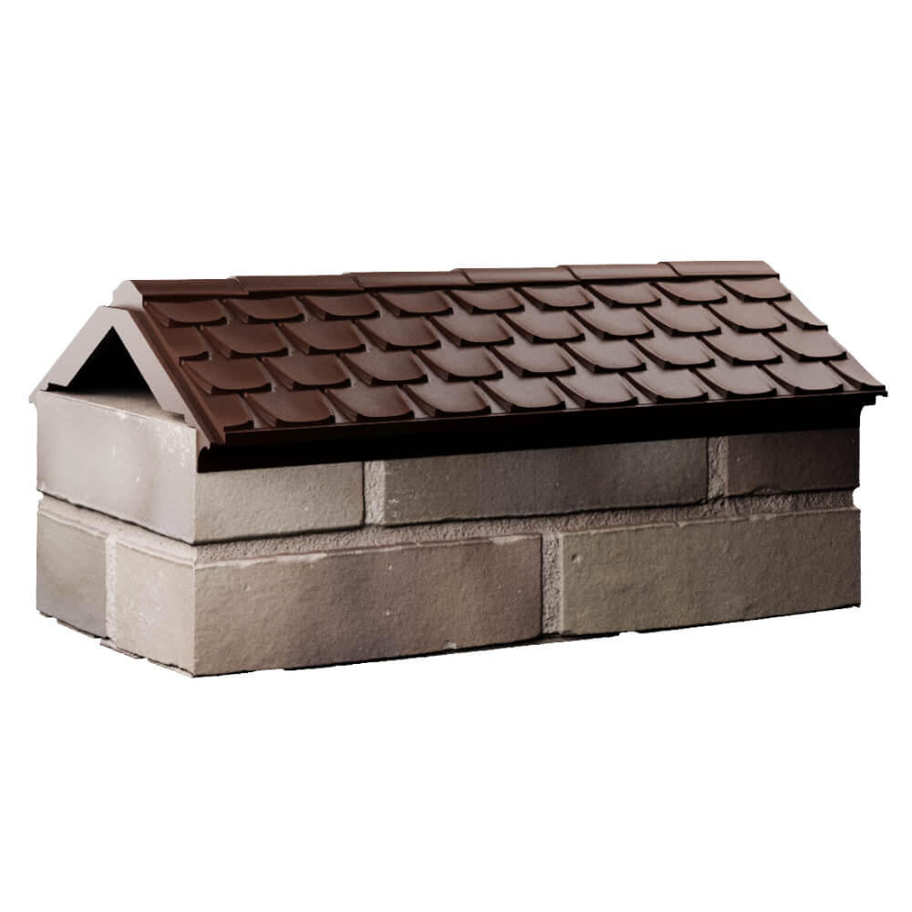 Парапет Zking Эльбрус Коричневый с посадкой на 1 кирпич (255мм) Тверь фото