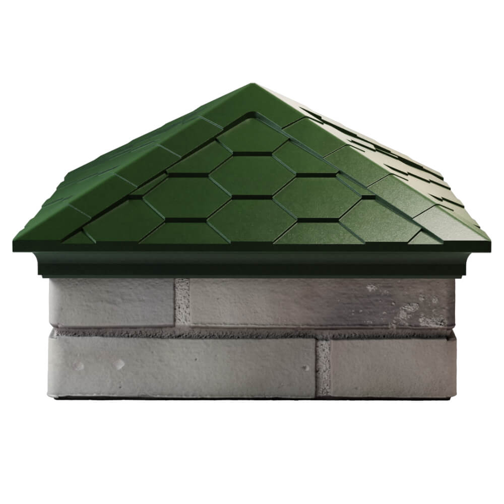 Колпак Zking Эверест Зеленый на столб 1.5х1.5 кирпича (390х390мм) Тверь фото